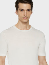 Maglia A Maniche Corte In Cotone Bianco