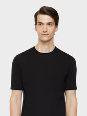 Maglia A Maniche Corte In Cotone Nera