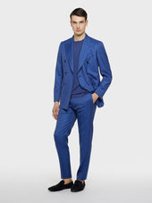 T Shirt In Maglia Di Seta E Cotone Blu