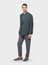 Polo Cardigan A Maniche Lunghe In Seta E Cotone Blu