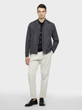 Polo Cardigan A Maniche Lunghe In Seta E Cotone Nera