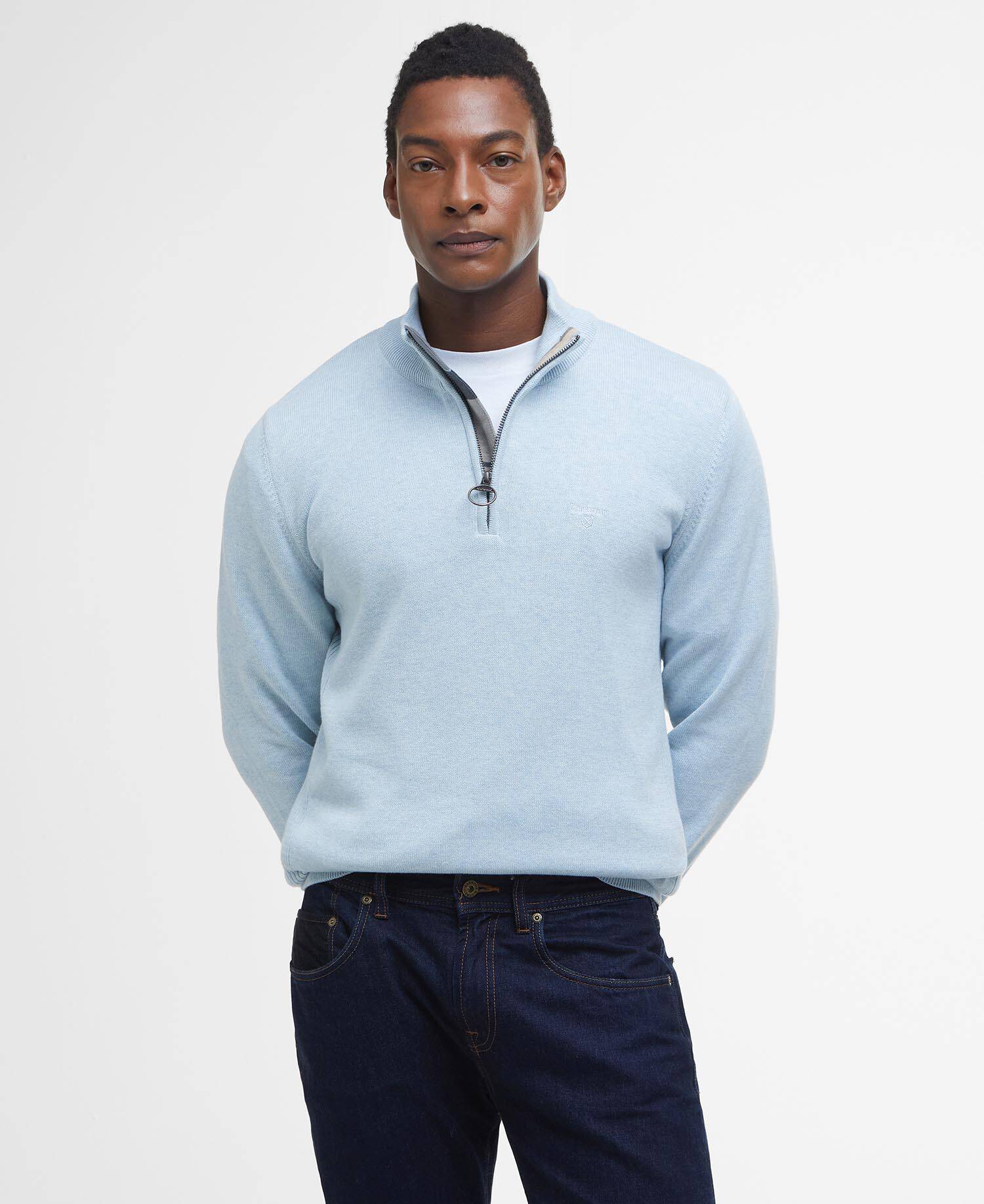 Cotton Quarter Zip Jumper