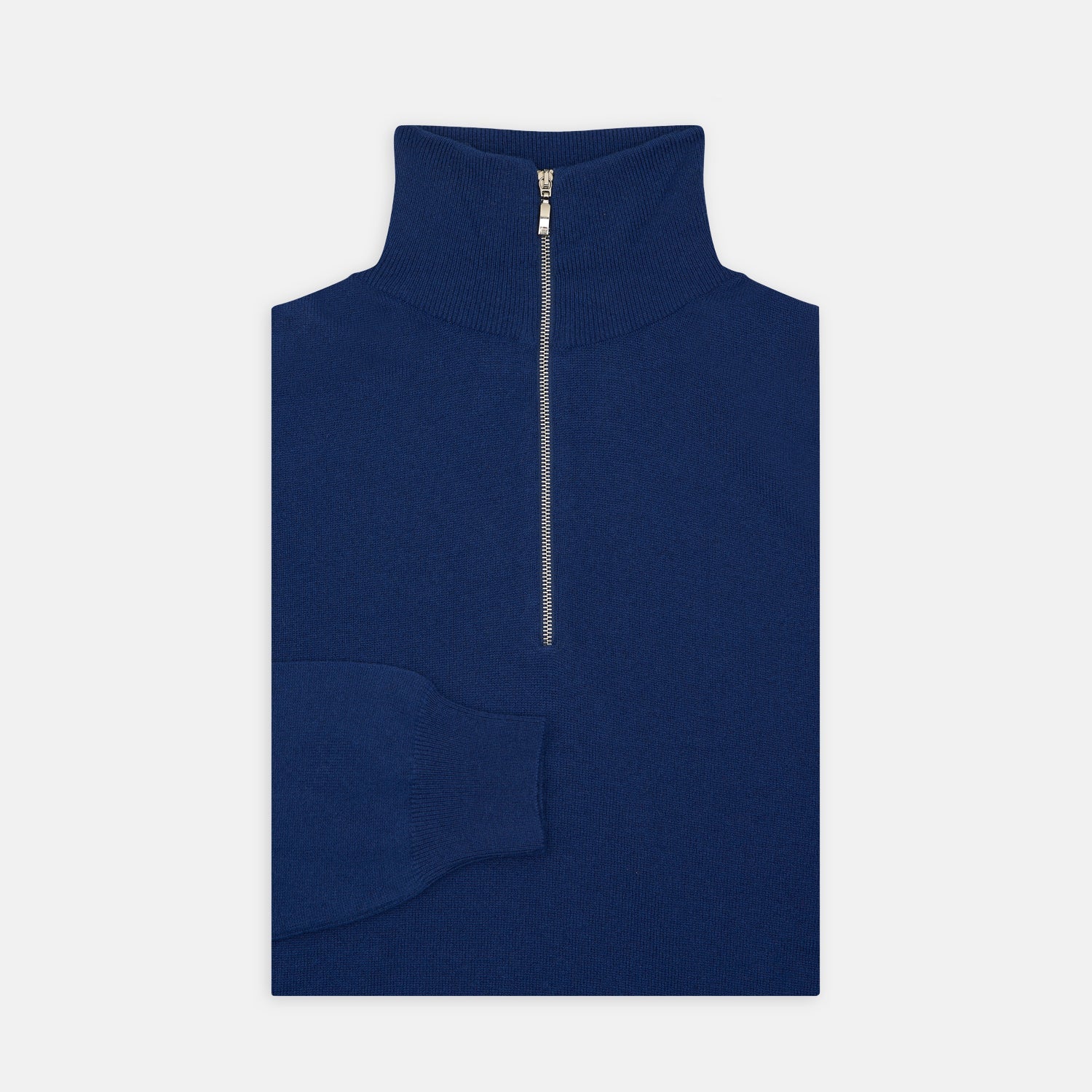 Blue Half-Zip Cashmere Jumper
