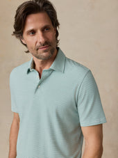 Short-Sleeve Movement™ Polo - Ivory Spring Stripe