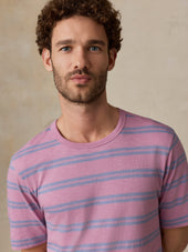 Sunwashed Regenerative Tee - Coast Orchid Stripe