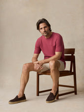 Sunwashed Regenerative Pocket Tee - Gulf Red