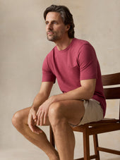 Sunwashed Regenerative Pocket Tee - Gulf Red