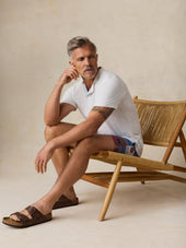 Short-Sleeve Breeze Henley - White