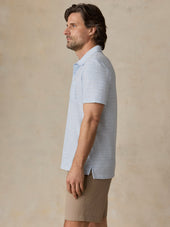 Short-Sleeve Breeze Polo - Blue Wake Stripe