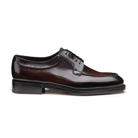 Men's dark brown leather Derby lace-up