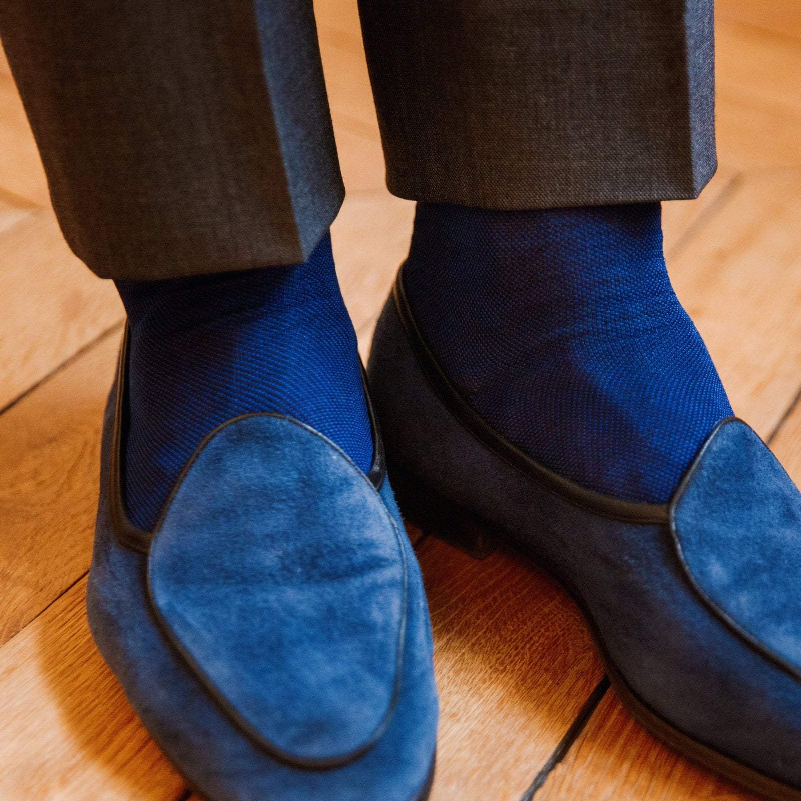 Marine Bleu Roi Caviar Fil D Cosse