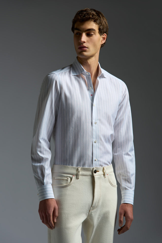 Cotton and Linen Mix Dress Shirt