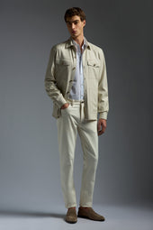Cotton and Linen Mix Dress Shirt