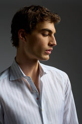 Cotton and Linen Mix Dress Shirt
