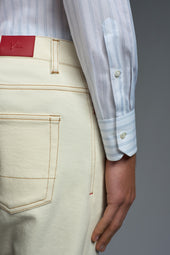 Cotton and Linen Mix Dress Shirt