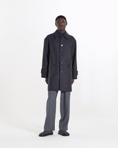 Humbie Chalkstripe Wool Coat