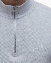 Pique Interlock Quarter Zip Sweatshirt