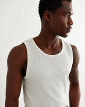 Montague Ribbed Organic Cotton Vest