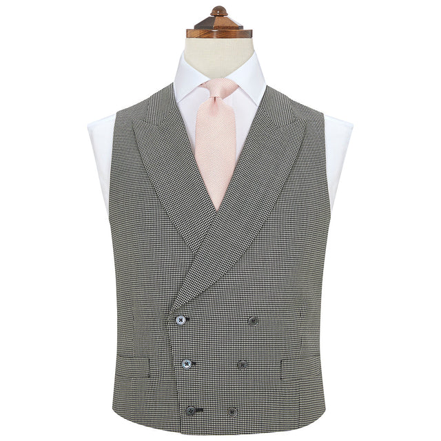 Hayward Black and White Houndstooth Waistcoat