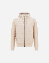 Resort Cob Carded Wool And Suede Effect Hoodie