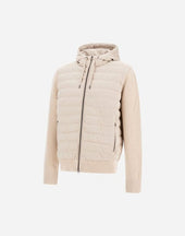 Resort Cob Carded Wool And Suede Effect Hoodie