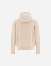 Resort Cob Carded Wool And Suede Effect Hoodie