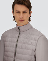Cardigan In Wool Silk And Ecoage