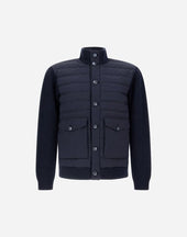 Ribbed Merino Wool G 7 And Polished Smooth Wool Jacket