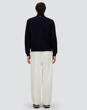 Ribbed Merino Wool G 7 And Polished Smooth Wool Jacket