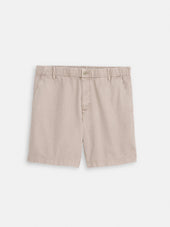 Pull On Short In Cotton Herringbone