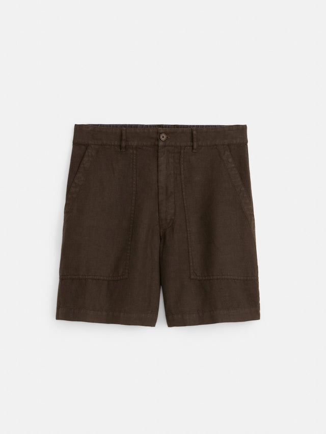 Garment Dyed Pull On Field Short In Linen
