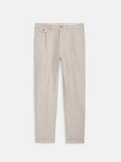 Standard Pleated Pant In Flax Linen