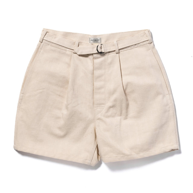 Belted Shorts Cotton Hemp