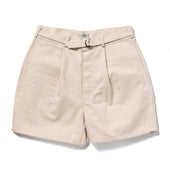 Belted Shorts Cotton Hemp