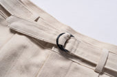 Belted Shorts Cotton Hemp