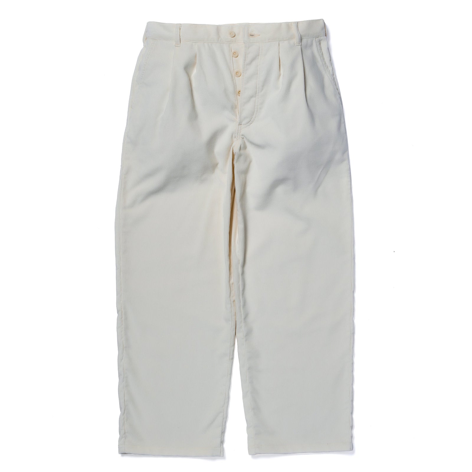 Double Pleat Corduroy Trousers