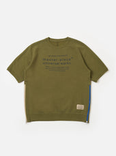 master-piece x Universal Works Olive Brush Back Sweat S/S Billy Sweat