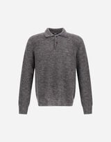 COB STITCH ALPACA WOOL POLO SHIRT