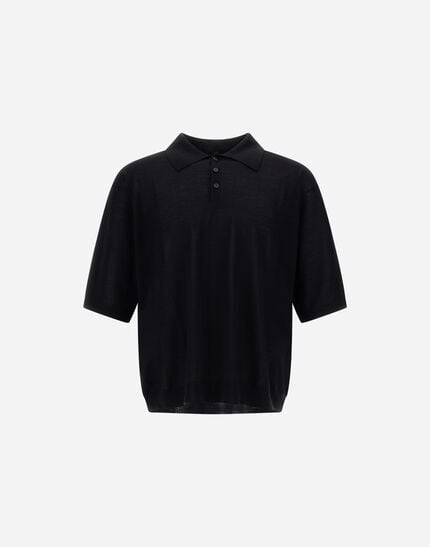 Polo Shirt In Wool Silk