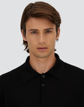 Polo Shirt In Wool Silk