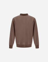 Long Sleeved Polo Shirt In Wool Silk