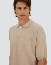 Polo Shirt In Boucl Cotton Cashmere