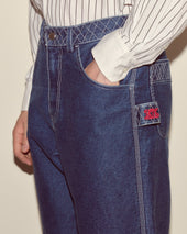 Embroidered Denim Knolly Brook Trousers