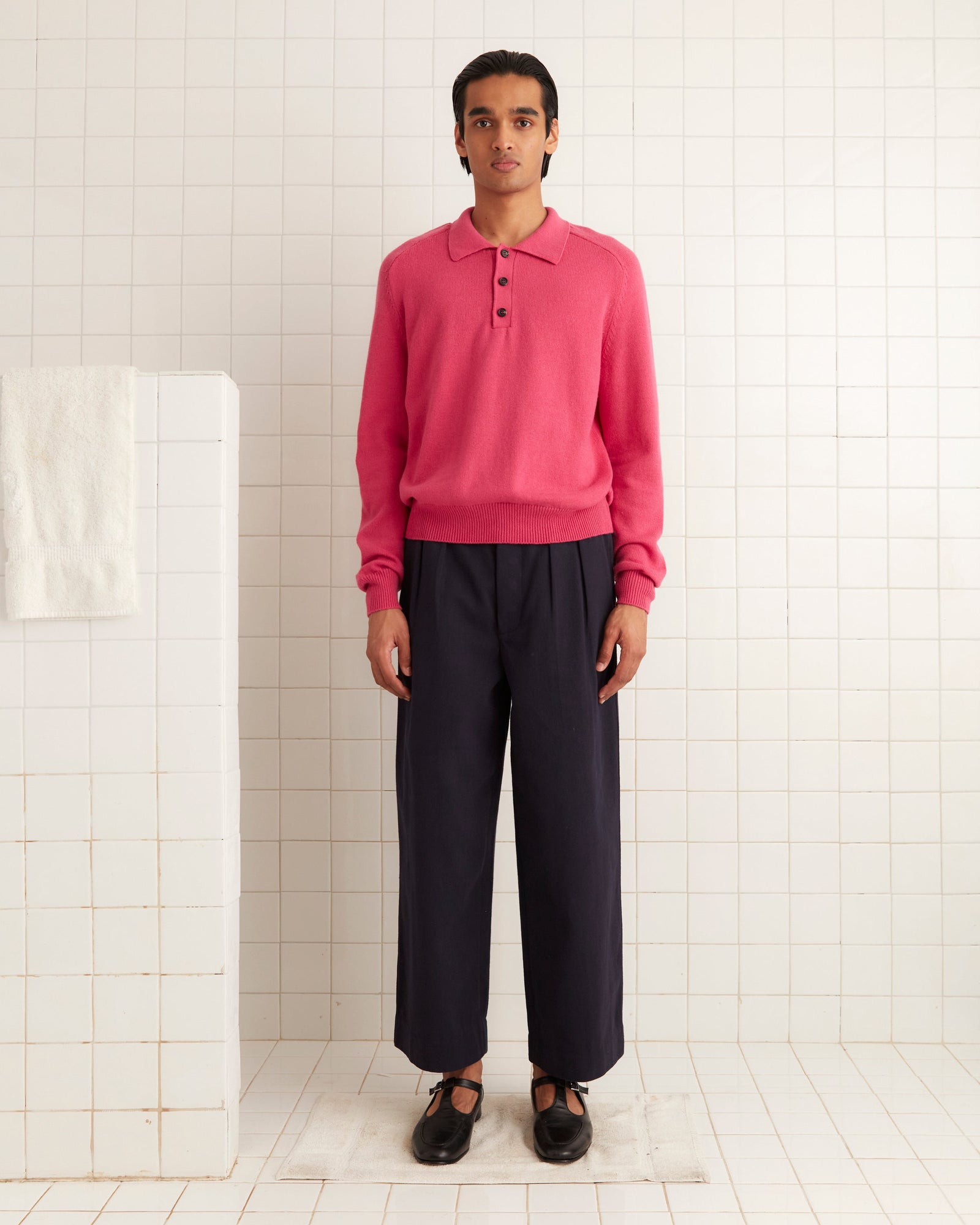 Cashmere Polo Pink
