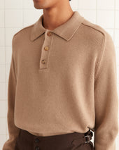 Cashmere Polo - Oatmeal