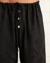 Football Jacquard Pajama Pants - Black