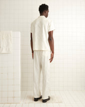 Football Jacquard Pajama Pants - Cream