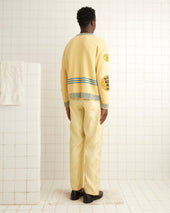 Football Jacquard Pajama Pants - Yellow