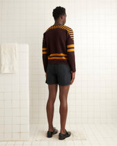 Rink Sweater - Brown/Yellow