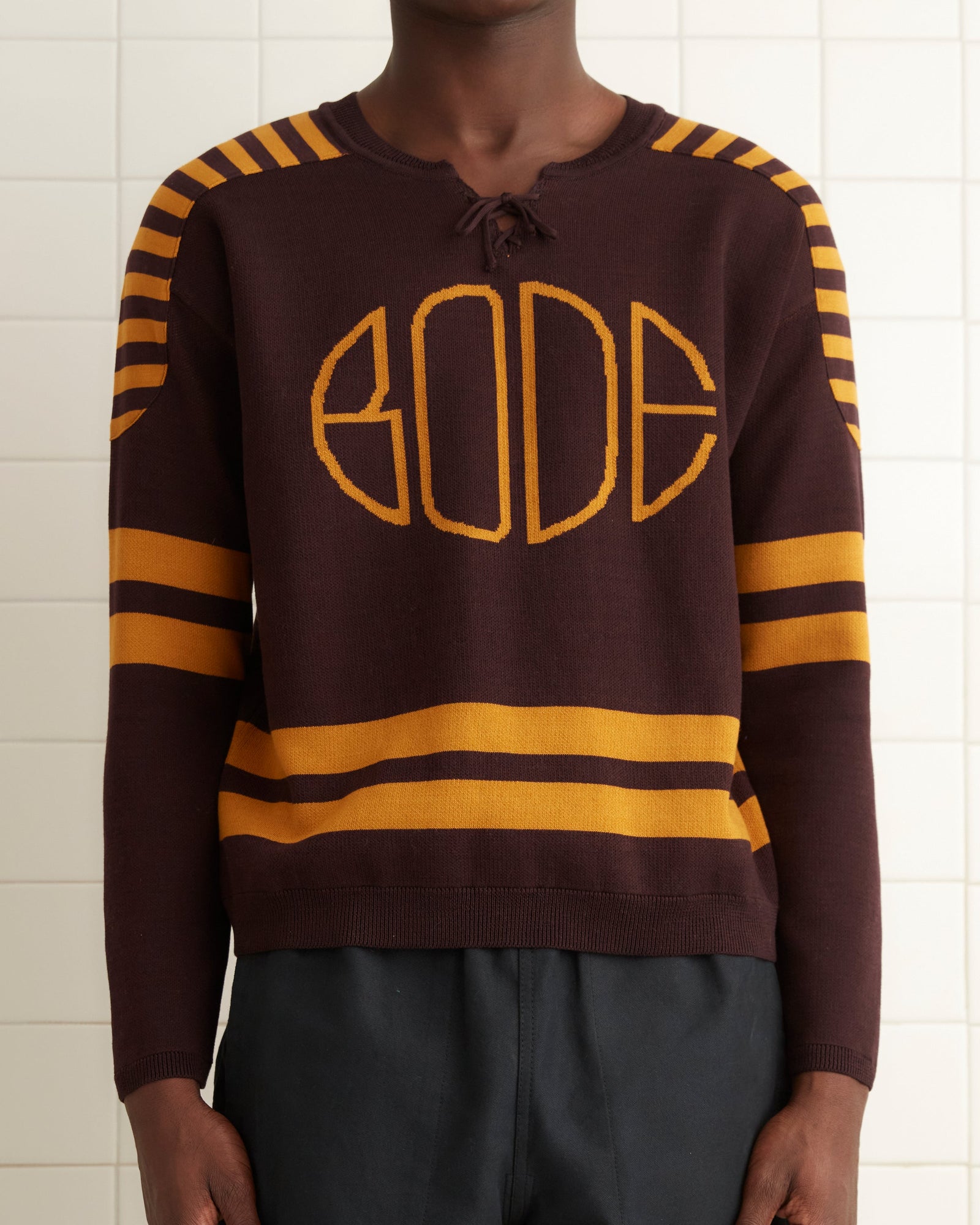Rink Sweater - Brown/Yellow